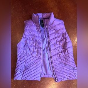 Talbots purple puffer vest!
